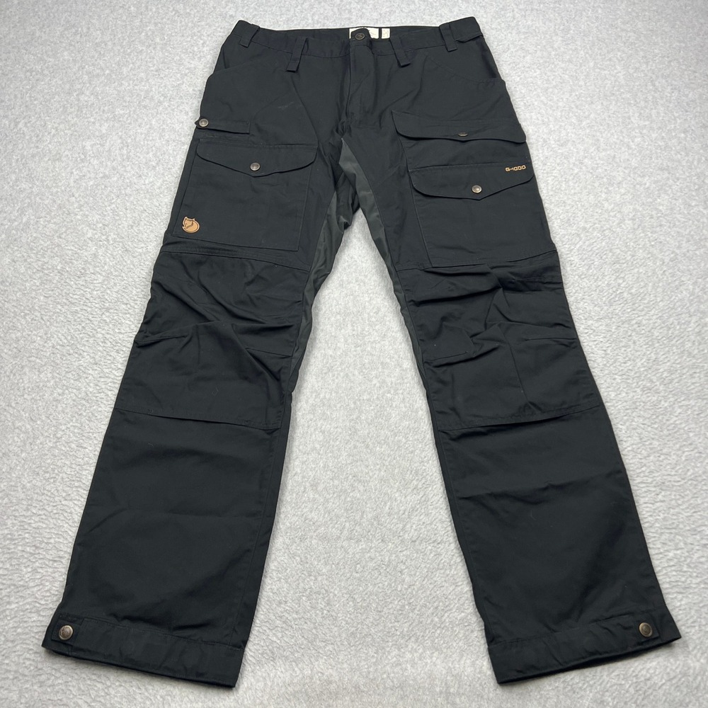 Fjallraven Vidda Pro Ventilated Trousers Mens 36 Black Cargo G-1000 Hiking Pants